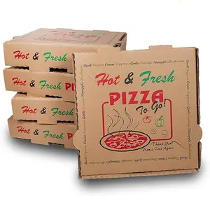Vendita calda di alta qualità personalizzato stampato da asporto scatola di cibo in carta Kraft per Pizza