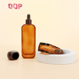 30ML50ML100ML120ML Amber Clear Glass <b>Bottle</b> Skin Care <b>Dropper</b> <b>Bottles</b> Cosmetic Glass <b>Bottle</b> With Brown Lids Support Customized - Product Image 2
