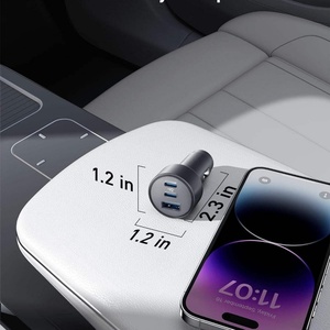 Xe sạc 52.5W Thuốc lá nhẹ hơn <span class=keywords><strong>USB</strong></span> sạc <span class=keywords><strong>USB</strong></span> C xe sạc <span class=keywords><strong>Adapter</strong></span> với 2-ports điện PD 3.0 với 30W Điện Iq 3.0 - Product Image 2