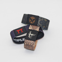 Bracelet en tissu RFID élastique avec logo brodé NFC et puce 13,56 MHz intégrée, programmable pour rappel quotidien de versets