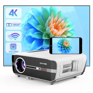 הקרנת HD 1080P 5G Wifi BT אנדרואיד 9.0 קיר משחק תוכנת מערכת בית וידאו נייד מקרן