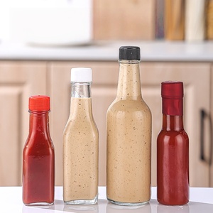 Oferta Especial: Mini Botellas Vacías de Vidrio para Salsa Picante, 100ml, 150ml, 250ml, con Tapa de Rosca para Almacenamiento de Salsa Picante, Tomate y <span class=keywords><strong>Tabasco</strong></span> - Product Image 1