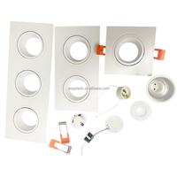 Support de plafond moderne pour spot LED GU10/MR16, cadre en plastique, blanc chaud/froid, installation facile, prix usine