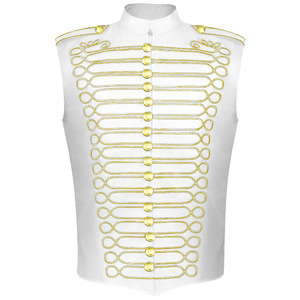 Veste médiévale pour <span class=keywords><strong>homme</strong></span>, style <span class=keywords><strong>steampunk</strong></span>, hussard, fanfare, batteur, défilé, costume de cosplay - Product Image 4
