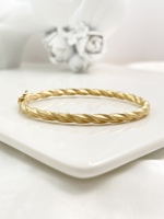 Bracelet en or véritable 18 carats Lerca Fashion AU750, bracelet torsadé en or véritable 18 carats, bijoux en or véritable pour femmes