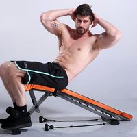 Banc de musculation inclinable et réglable en acier avec pieds en caoutchouc antidérapants pour l'entraînement physique des débutants