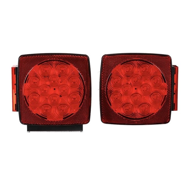 Customized 12V DOT Waterproof IP68 Submersible Red LED Trailer Boat Truck RV Left Right Side Lights New Car Light Accessories