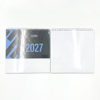 Calendrier de l'Avent de style traditionnel personnalisé 2027, 12 mois, 365 jours, calendrier de bureau pour entreprise