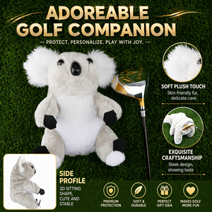 Housse de tête de club de <span class=keywords><strong>golf</strong></span> en peluche motif animal mignon pour <span class=keywords><strong>driver</strong></span> 460cc, personnalisable avec logo d'usine, OEM, vente en gros - Product Image 3