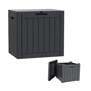 Outdoor impermeável multifunções Camping pátio jardim plástico resina ferramenta armazenamento Deck Box Container