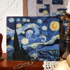 3 Hojas/paquete de Pegatinas de la Serie Exposición de Obras Maestras del Mundo, Arte Clásico, Decoración de Paisajes, Pegatinas para Cuadernos, Pegatinas de Rompecabezas - Product Image 4