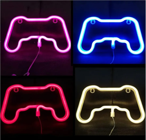 SALES1 Bleu Jeu Forme Suspendue Usb Batterie Alimenté Néon Veilleuse Gamepad Néon - Product Image 5