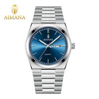 Montre de Luxe à Quartz en Acier Inoxydable, Design Ultra-Mince pour Homme d'Affaires, Cadran Lumineux, Étanche 30M, Horloge Élégante