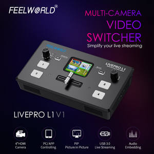 Mélangeur Vidéo Professionnel <span class=keywords><strong>FEELWORLD</strong></span> <span class=keywords><strong>LIVEPRO</strong></span> <span class=keywords><strong>L1</strong></span> V1 HDMI 4 Entrées USB3.0 Diffusion en Direct Multi-Caméra Usine OEM Directe - Product Image 2