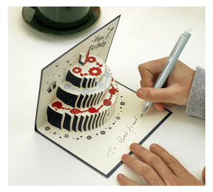 3D Happy <strong>Birthday</strong> Paper <strong>Card</strong> with Pop up Fruit Cake sharp and Wishes <strong>Card</strong> Packed with Envelop Packing Ready for Shipping - Product Image 3