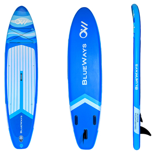 גלשן סאפ מתנפח 11 רגל (335 ס\"מ) לכל מטרה, עשוי PVC + EVA, עמיד במיוחד, כולל סנפירים, משאבה וערכת תיקון, מתאים לאוקיינוס - Product Image 1