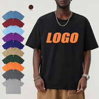 T-shirt ample en coton 275 g/m² avec logo personnalisé, t-shirt oversize vierge, impression DTG graphique, t-shirt court et ample pour homme