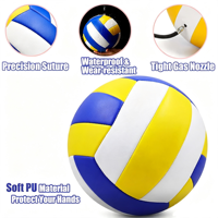 Balones de Voleibol de Alta Calidad, Tamaño Oficial 5, de Cuero PU, para Interior y Exterior, Suaves al Tacto, para Jugar en la Playa, Entrenamiento en el Gimnasio