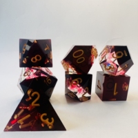 Ensemble de dés en résine bon marché personnalisés, polyédriques et colorés, pour les joueurs de D&D (Donjons et Dragons)