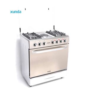 Four combiné autonome Xunda 76x50cm, 5 brûleurs (4 gaz, 1 <span class=keywords><strong>électrique</strong></span>), en acier inoxydable, pour cuisine et boulangerie, <span class=keywords><strong>cuisinière</strong></span> <span class=keywords><strong>électrique</strong></span> avec four - Product Image 2