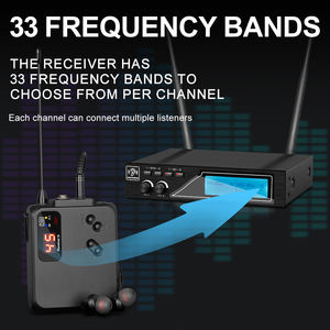 OEM <span class=keywords><strong>JR22</strong></span> Système de moniteur intra-auriculaire sans fil Microphone dynamique à 2 canaux In-Ears sans fil pour chanteurs-Vente en gros - Product Image 3