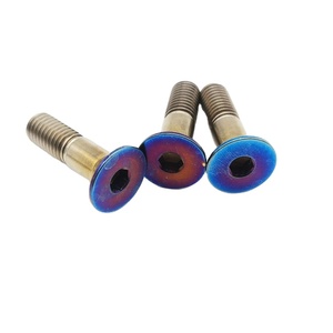 Sekrup Countersunk biru gosong <span class=keywords><strong>Titanium</strong></span> <span class=keywords><strong>DIN7991</strong></span> Gr5, Ideal untuk perakitan mesin balap & Pesawat - Product Image 3