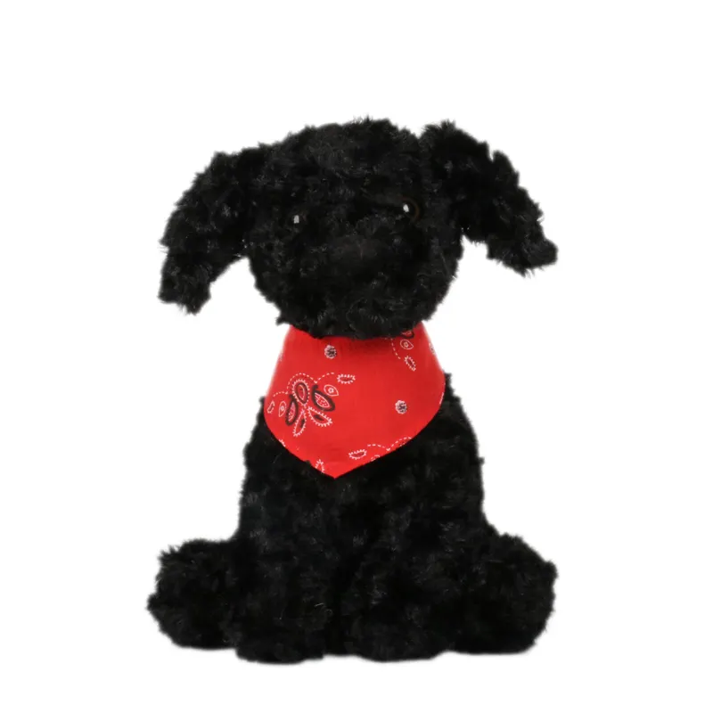 Hot Selling Plush Dog Toy Stuffed Toy Custom Black Fluffy Soft Plush Animal Toys