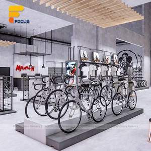 Présentoir de magasin de vélos moderne Fixation intérieure Ensemble complet de vélo de route <span class=keywords><strong>Boutique</strong></span> de détail Design Support mural Présentoir de vêtements - Product Image 5