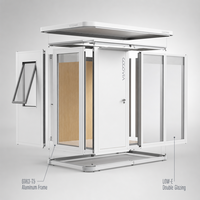 Module de jardin modulaire 114 pieds carrés, bureau de jardin moderne en aluminium préfabriqué, cabine studio DIY pour chambre, parc et marchés UE/US