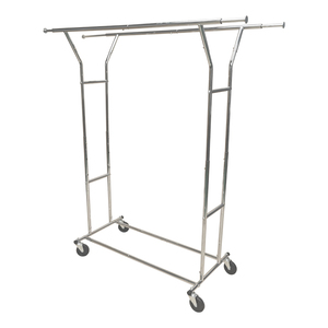 <span class=keywords><strong>Perchero</strong></span> de Acero Inoxidable Resistente con <span class=keywords><strong>Ruedas</strong></span>, <span class=keywords><strong>Perchero</strong></span> Industrial de Tubo para Dormitorio/Lavandería - Product Image 5