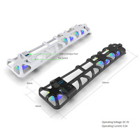 Ventilateur de refroidissement DOBE PS5 Slim avec lumières RGB, refroidisseur externe USB à clipser pour accessoires Playstation 5 Slim