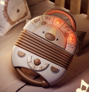 Acordeón Musical de Juguete al por Mayor, Multifuncional, con Teclas, Diseño de Oso Adorable, Luz Musical, Batería Recargable - Product Image 6