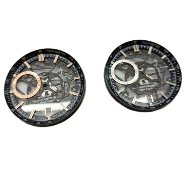 Brass Skeleton Dial Mechanical Watches with Plastic Surface Premium Watch Parts