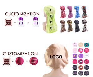 Bas quantité minimale de commande Logo Personnalisé Satin Soyeux Du Chiffons Usine En Gros Velours Duragesic Personnalisé Durags pour Hommes Enfants - Product Image 2