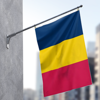 Drapeau national du Tchad 3x5 et 2x3 pieds en polyester 100D avec œillets en laiton