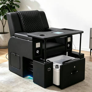 Sillón de Pedicura Eléctrico Profesional Negro con Bañera para Pies para Uso en Salón de Belleza - Product Image 4