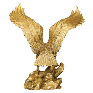 Ornement Aigle Soufflé en Laiton, Artisanat Personnalisé, Décoration de Bureau, Cadeau Souvenir, Forme Animale Irrégulière, Aigle Solitaire - Product Image 2
