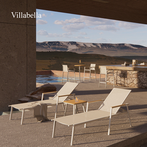 Chaise longue d'extérieur en aluminium commercial résistant à la rouille pour hôtel, piscine, villa et cour - Product Image 1