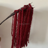 E-333 Vente chaude Plante artificielle Amarante Feuilles rouges suspendues Bouquet de vase pour mariage Arrangement floral Amarante