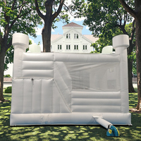 Casa de rebote inflable para interiores y exteriores de boda de alta calidad, castillo hinchable personalizado con tobogán, Castillo de salto para fiestas