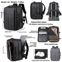 Tas Ransel Laptop Multifungsi Kapasitas Besar Anti Air, Dapat Diperluas, Grosir Pabrik, Kasual, untuk Komuter