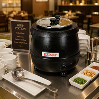 Chauffe-soupe électrique commercial 10L en acier inoxydable, facile à nettoyer, économe en énergie, faible consommation, arrêt automatique, pour restaurant, hôtel, buffet