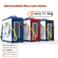 Nueva Máquina de Soldadura Láser de Fibra Portátil Tipo QCW Super Mini de 300W, Fácil de Operar, para Acero Inoxidable Galvanizado