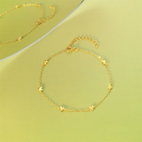Bracelet empilable moderne en argent 925 plaqué or avec cœurs multiples, bijou délicat de style minimaliste pour le quotidien, idéal comme cadeau