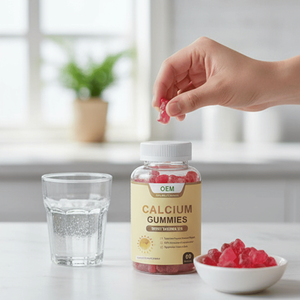 Best verkochte calcium gummies met vitamine D3 voor kinderen en volwassenen voor de gezondheid van botten en tanden - Product Image 1