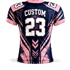 Maillot de football américain rembourré, numéro d'équipe personnalisé imprimé, uniforme sportif pour hommes, polyester respirant, séchage rapide, vente en gros - Product Image 4