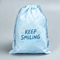 Sac à cordon non tissé à bords renforcés, pochette anti-poussière réutilisable et écologique pour le rangement quotidien des petits objets