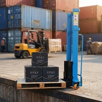 Chariot élévateur électrique portatif auto-chargeur AOMAI 1 tonne, mini chariot élévateur à palettes pour le chargement et le déchargement de petits camions