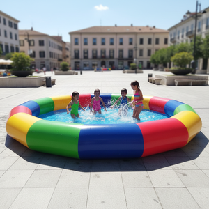 QIQU Centro de Juegos Acuáticos Portátil Cuadrado al por Mayor para Niños y Adultos, Piscina Inflable Grande para Exteriores - Product Image 1