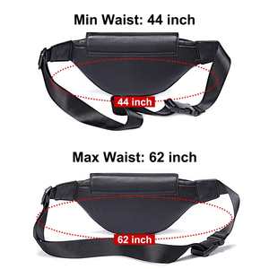 Sac à bandoulière en cuir souple véritable Sac banane à bandoulière avec longue bandoulière en cuir Sac de poitrine pour hommes - Product Image 5